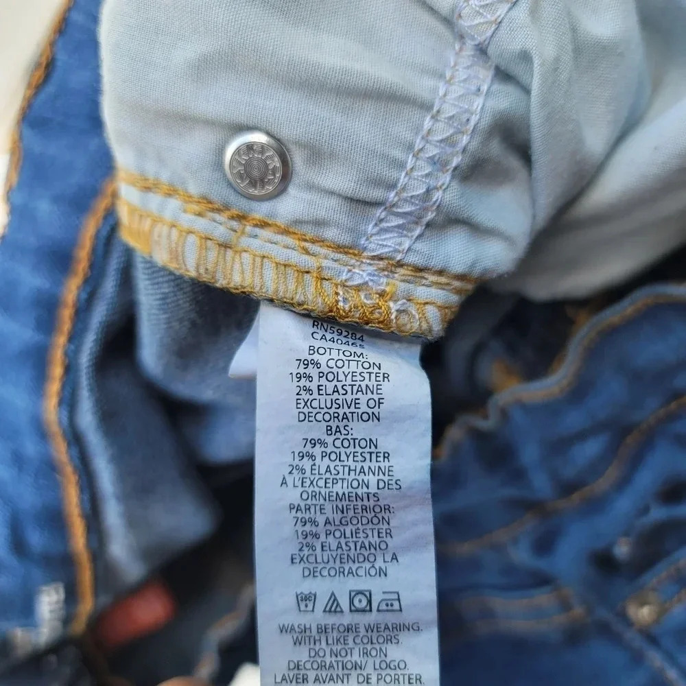 Place Boys Adjustable Waist Stretch Straight Denim Blue Jeans 30x26 Sz 14 - Picture 4 of 10